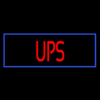 Ups Block Blue Border Neonskylt