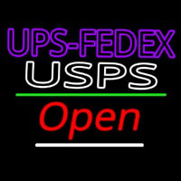 Ups Fede  Usps With Open 3 Neonskylt