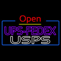 Ups Fede  Usps With Open 4 Neonskylt