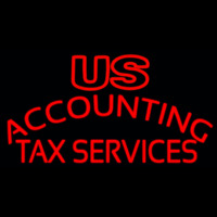 Us Accounting Ta  Service Neonskylt
