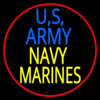 Us Army Navy Marines Neonskylt