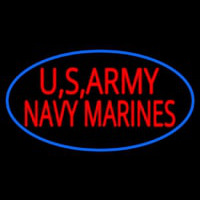 Us Army Navy Marines Neonskylt