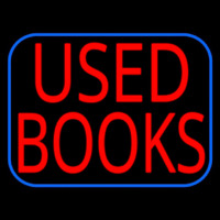 Used Books With Blue Border Neonskylt