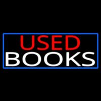 Used Books With Blue Border Neonskylt