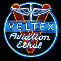 Velte  Aviation Gasoline Neonskylt