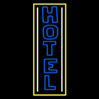 Vertical Blue Double Stroke Hotel 1 Neonskylt