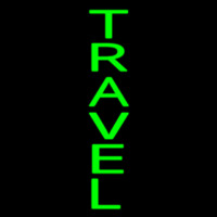 Vertical Green Travel Neonskylt