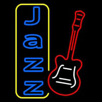 Vertical Jazz With Guitar 1 Neonskylt