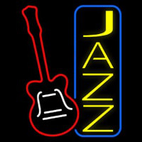 Vertical Jazz With Guitar 2 Neonskylt