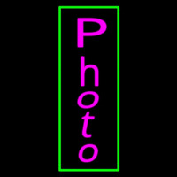 Vertical Photo Green Border Neonskylt