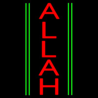 Vertical Red Allah Neonskylt