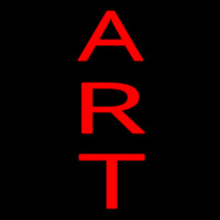 Vertical Red Art 1 Neonskylt