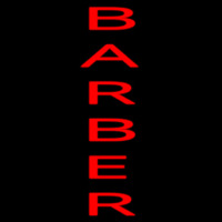 Vertical Red Barber Neonskylt