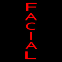 Vertical Red Facial Neonskylt