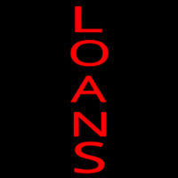 Vertical Red Loans Neonskylt