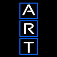 Vertical White Art Neonskylt