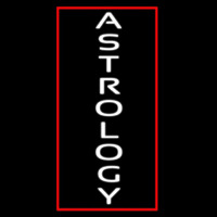 Vertical White Astrology Neonskylt