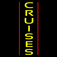 Vertical Yellow Cruises Neonskylt