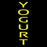 Vertical Yellow Yogurt Neonskylt