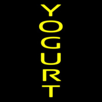 Vertical Yellow Yogurt Neonskylt