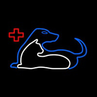 Vet Cat Dog Logo Neonskylt