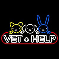 Vet Help Neonskylt