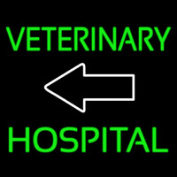 Veterinary Hospital With Arrow 1 Neonskylt