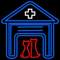 Veterinary Symbol With Home Neonskylt