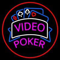 Video Poker 1 Neonskylt