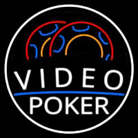 Video Poker 1 Neonskylt