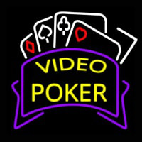 Video Poker Neonskylt