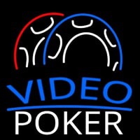 Video Poker Neonskylt