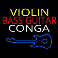 Violin Bass Guitar Conga 1 Neonskylt