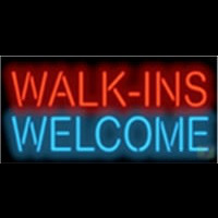 Walk Ins Welcome Barber S Neonskylt
