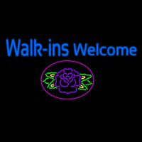 Walk Ins Welcome Flower Neonskylt