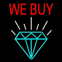 We Buy Diamond Neonskylt