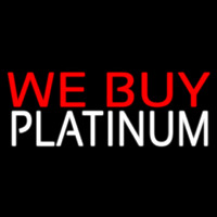 We Buy Platinum Neonskylt