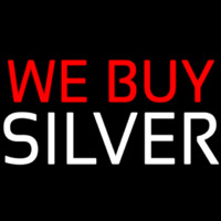 We Buy Silver Neonskylt