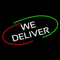 We Deliver With Border Neonskylt