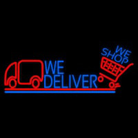 We Deliver With Van Neonskylt