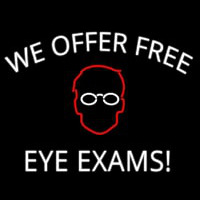 We Offer Free Eye E ams Neonskylt