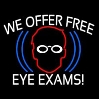 We Offer Free Eye E ams Neonskylt