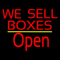 We Sell Bo es Script1 Open Yellow Line Neonskylt