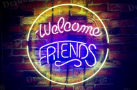 Welcome Friends Neonskylt