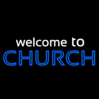 Welcome To Church Neonskylt