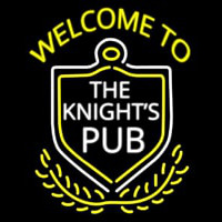 Welcome To The Knights Pub Neonskylt