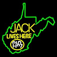 West Viginia Jack Lives Here Neonskylt