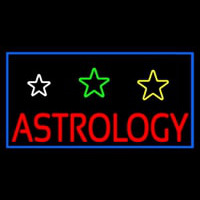 White Astrology Neonskylt