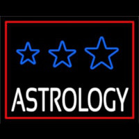 White Astrology Red Border Neonskylt