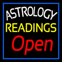 White Astrology Yellow Readings Red Open And Blue Border Neonskylt